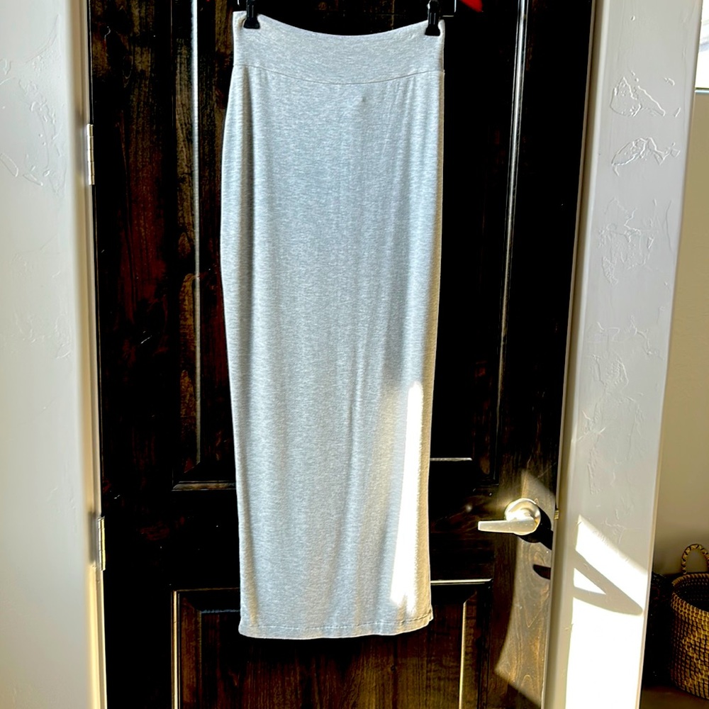 Bryn Walker gray French terry slim skirt in size Small